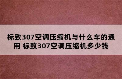 标致307空调压缩机与什么车的通用 标致307空调压缩机多少钱